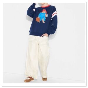 Women's Oversized Graphic Sweatshirt - Navy Blue